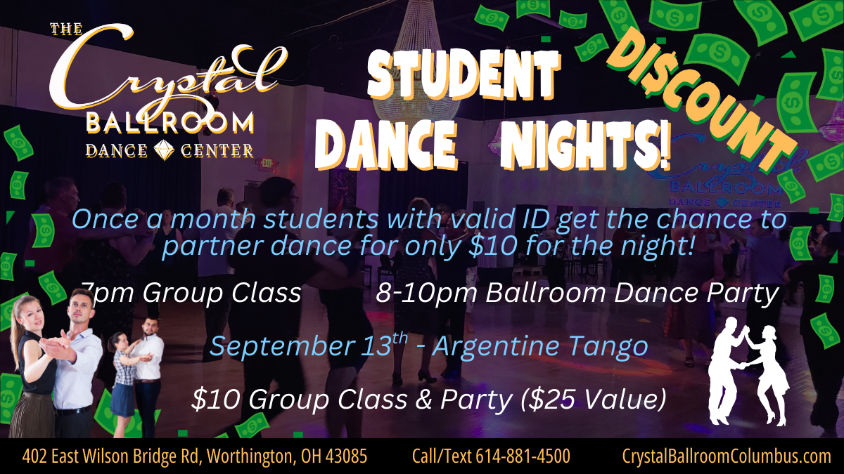 Student Discount Night - Argentine Tango - Sept 13