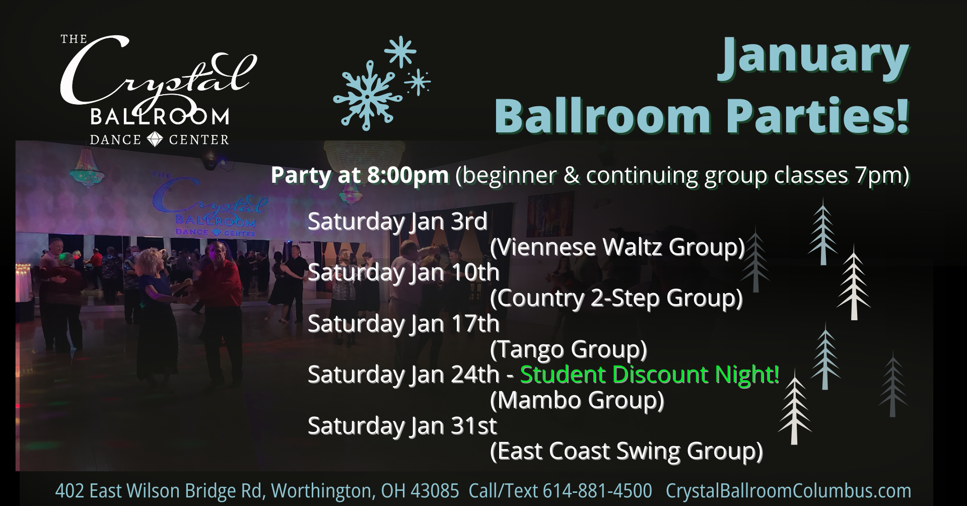 Weekly Ballroom Dance Parties - Jan 3 - Viennese Waltz