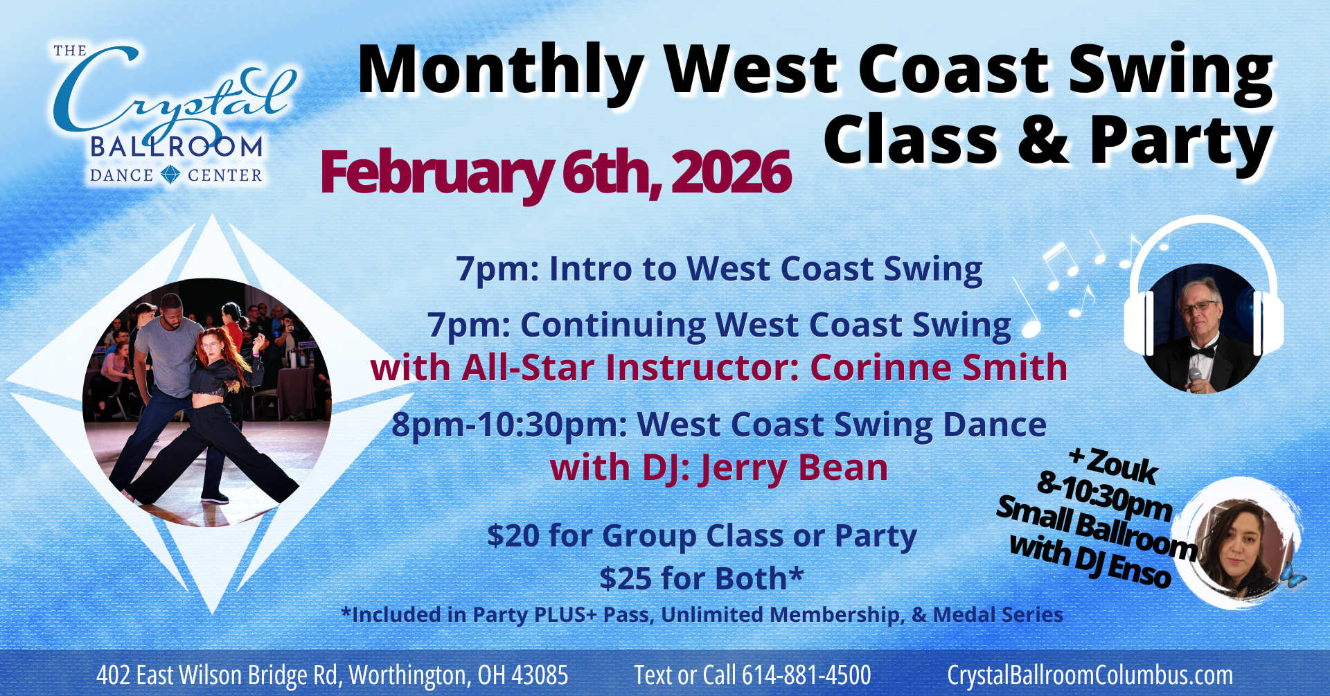 West Coast Swing Party and Class - Feb 6