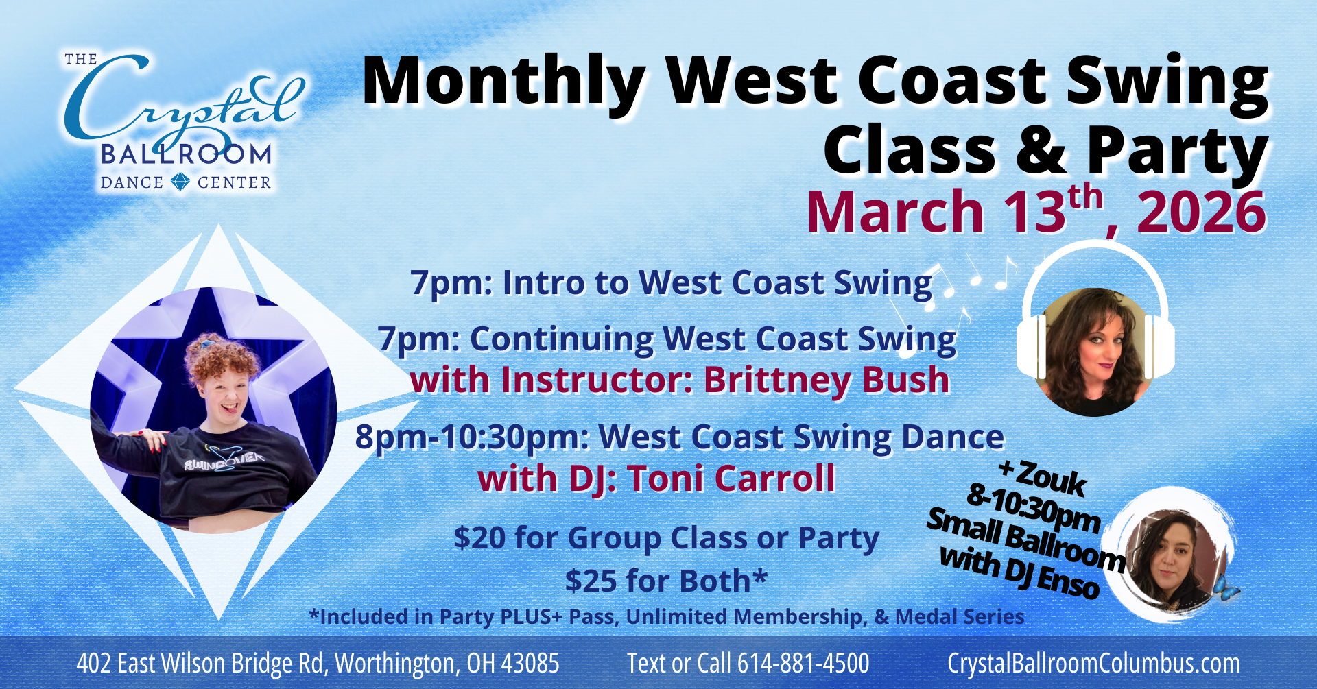 West Coast Swing Class and Party - Mar 13