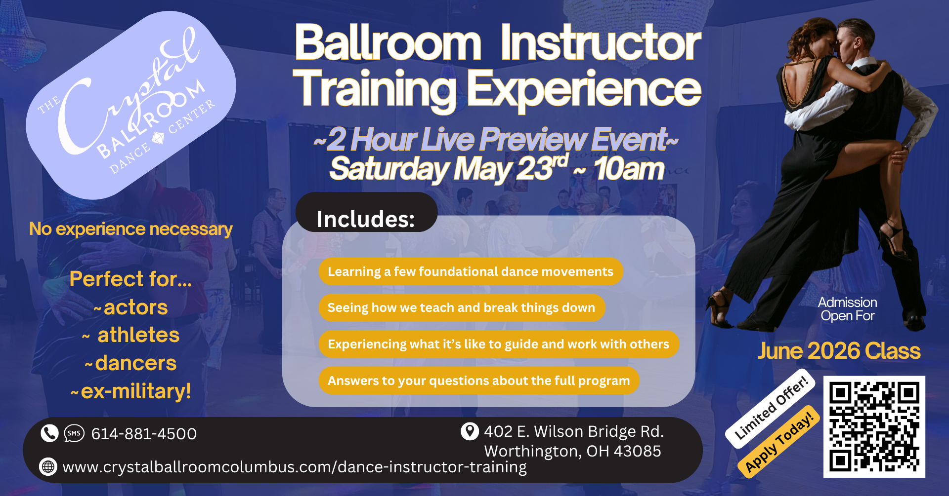Free Preview Event: Ballroom Instructor Training Experience