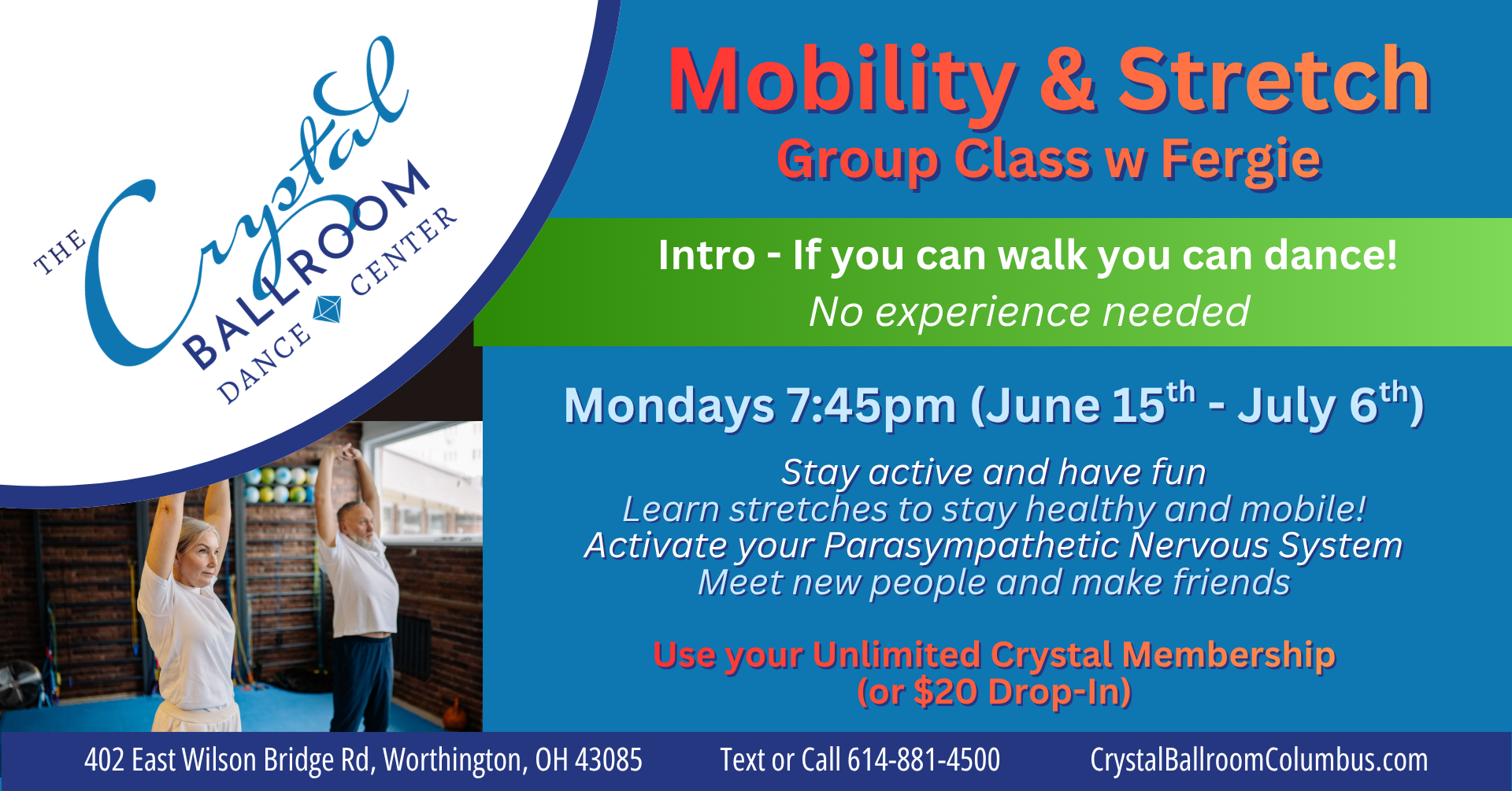 Mobility and Stretch Group Class with Fergie - Jun 15