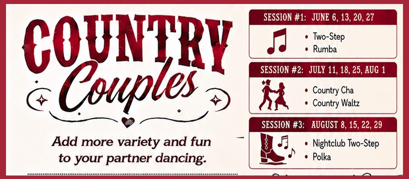 Country Couples Summer with Edie and Julie: Two Step and Rumba - Jun 6