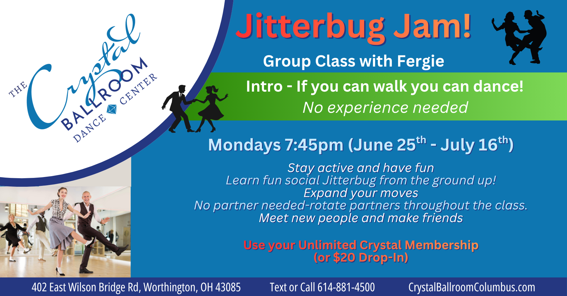Jitterbug Jam Group Class with Fergie - Jul 16