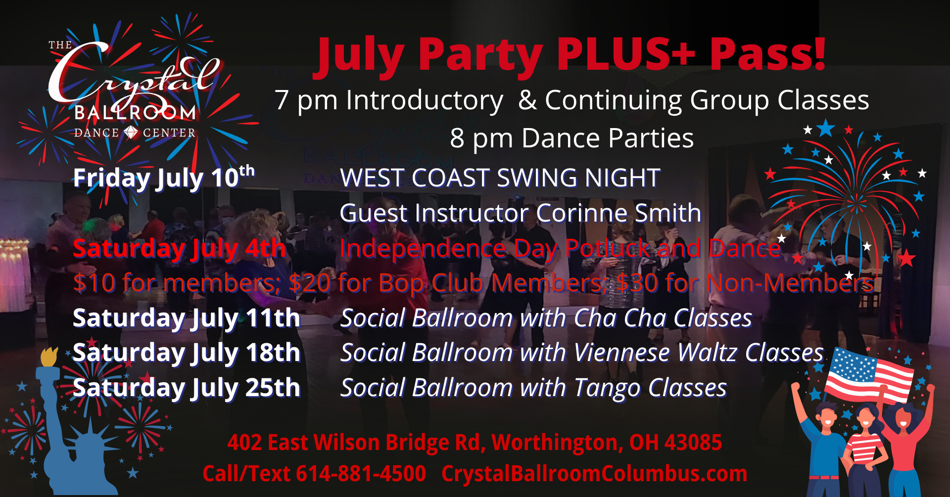July Ballroom Dance Classes and Parties - Jul 25