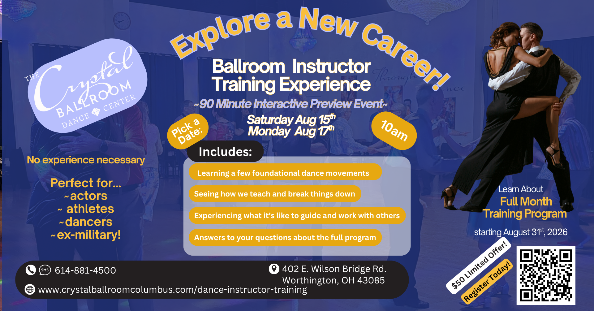 Ballroom Instructor Training Experience - Aug 15
