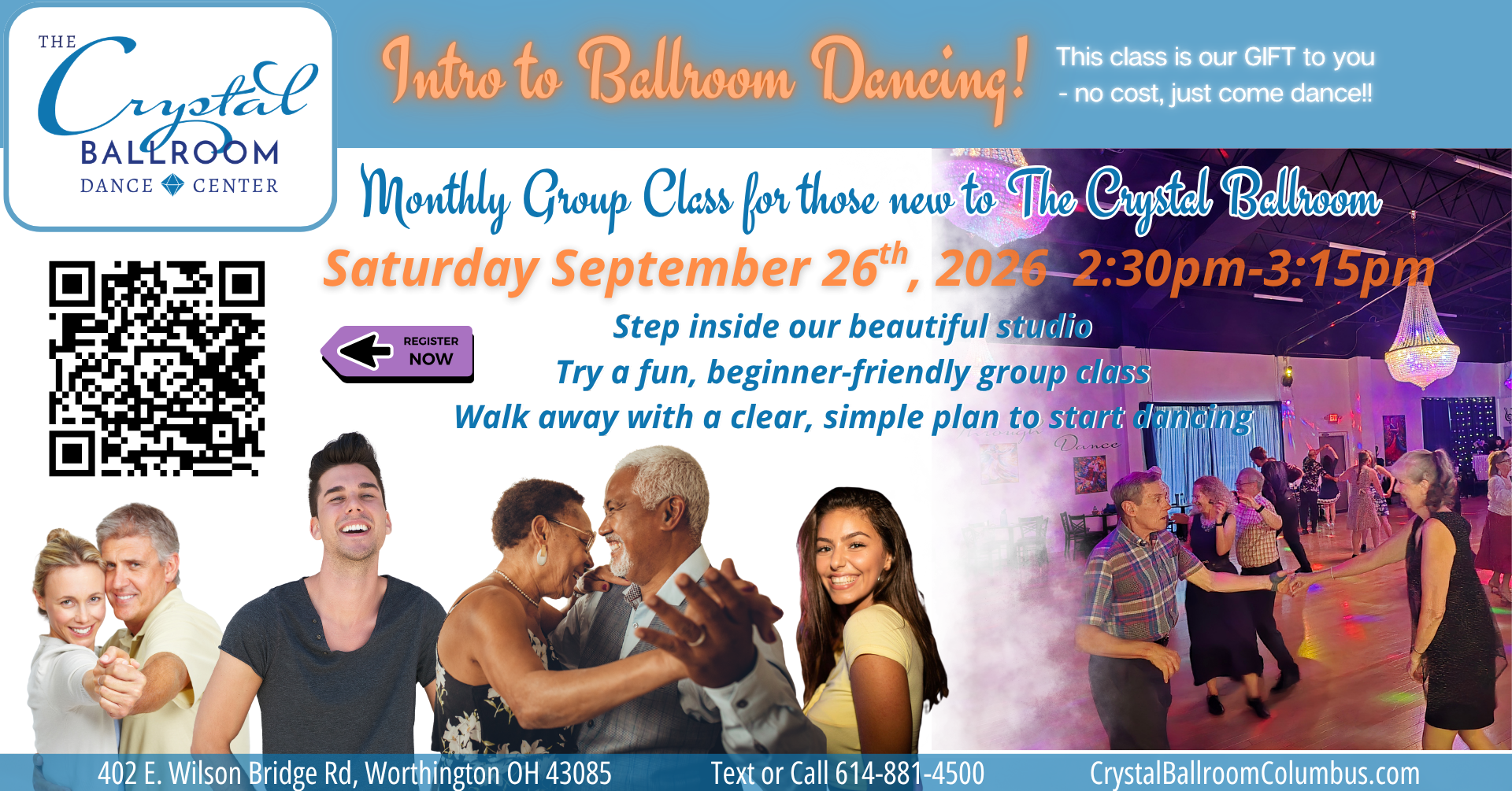 Free Intro to Ballroom Dancing Group Class - Sep 26