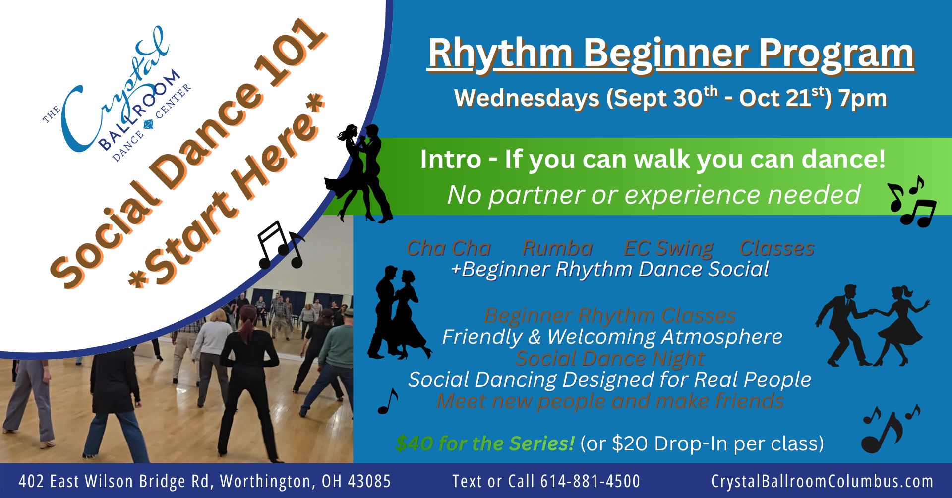 Social Dance 101: Beginner Rhythm - Sep 30