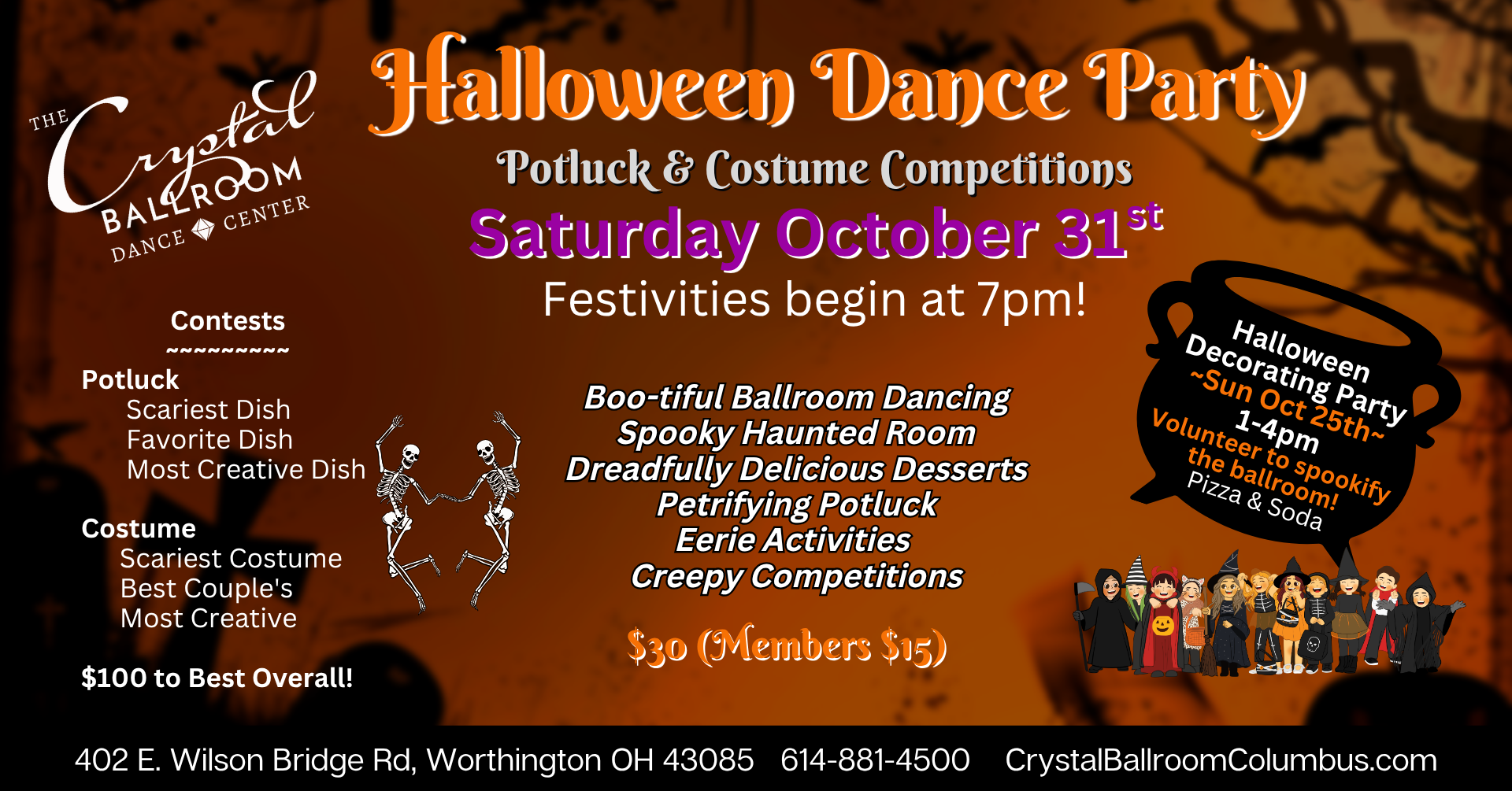 Halloween Potluck, Haunted House, & Costume Contest - Oct 31