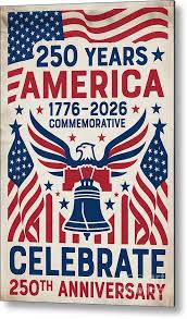 America's 250th Anniversary Celebration Metal Print