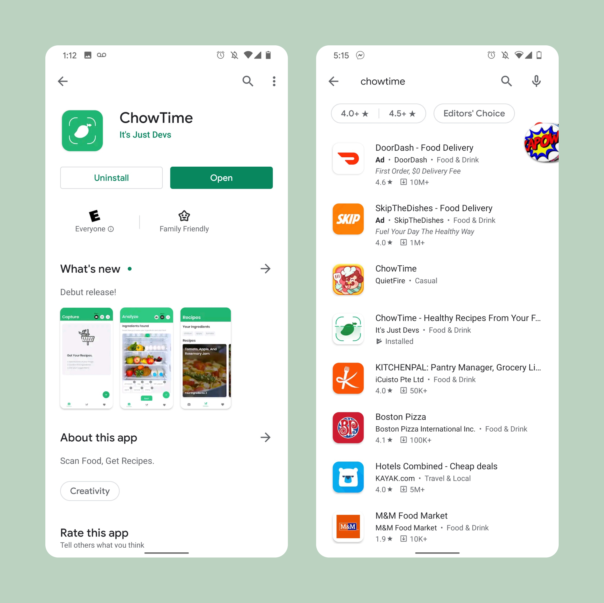 ChowTime AR on PlayStore