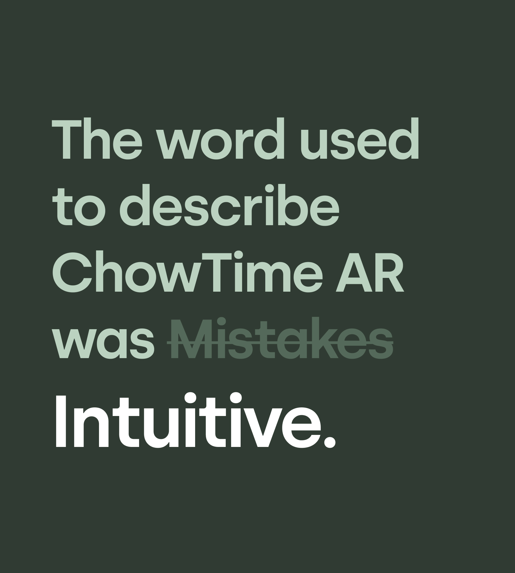 ChowTime AR was described as intuitive