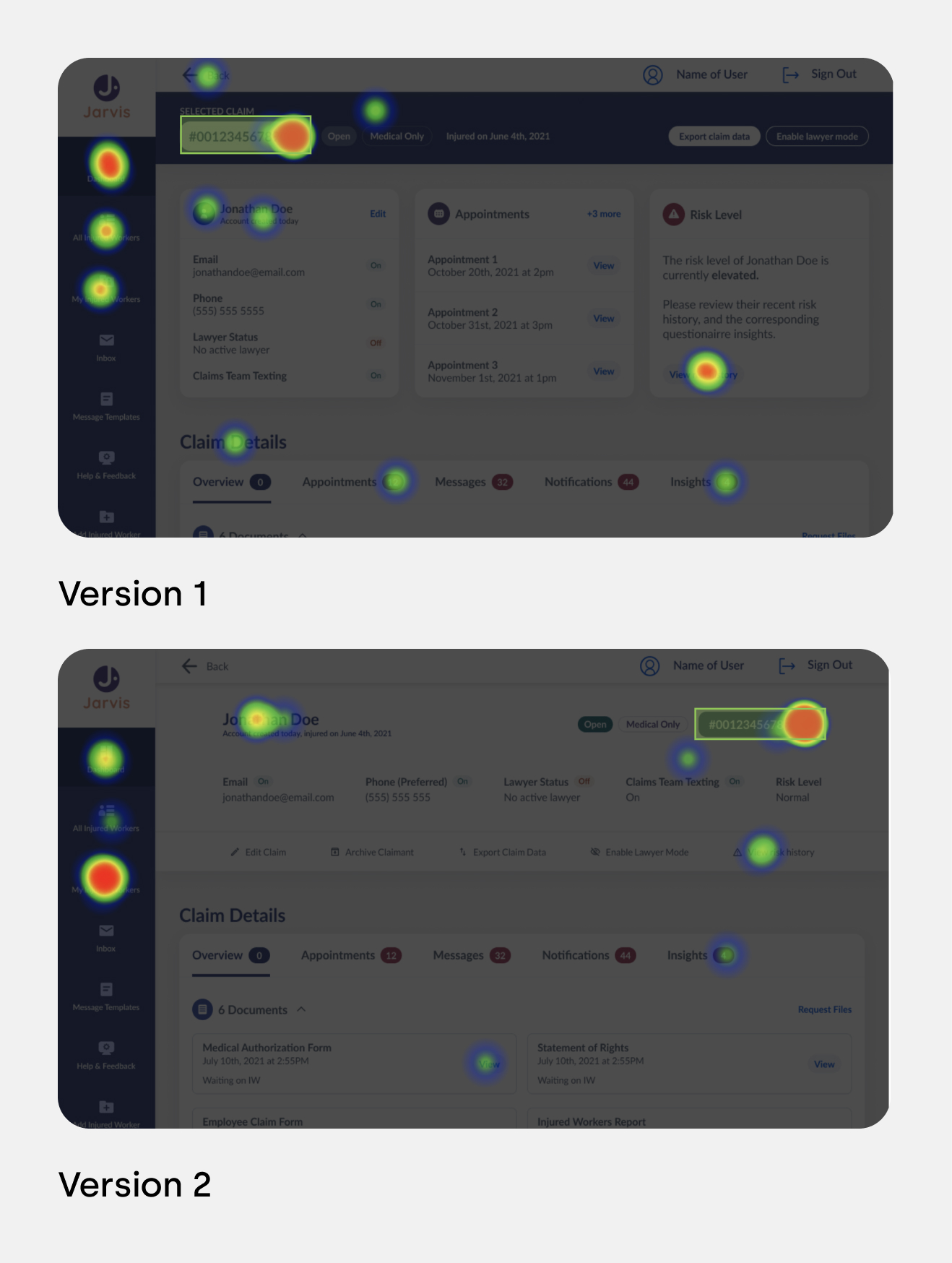 Scenario 1 heatmap comparison