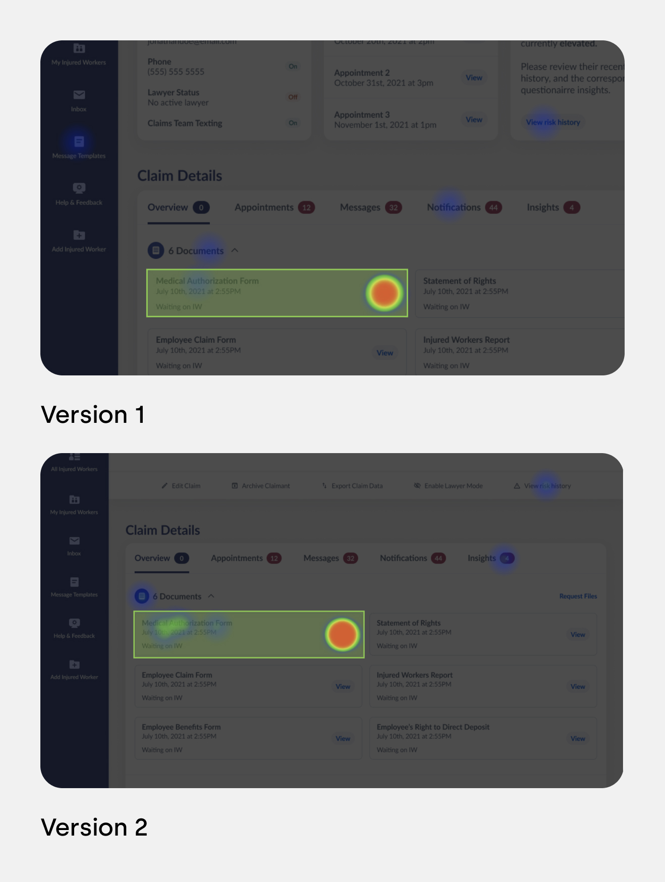 Scenario 2 heatmap comparison