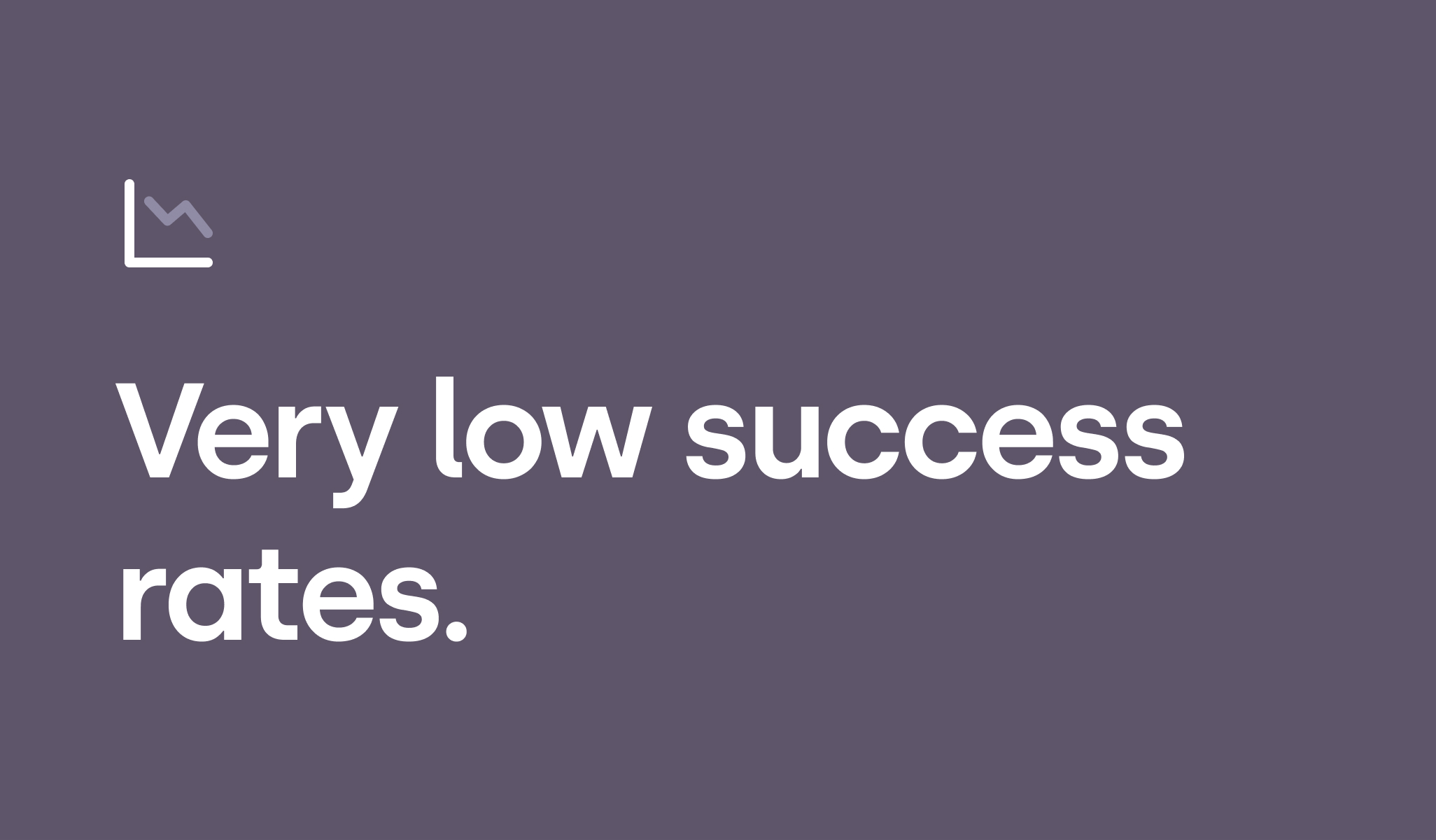 Very low success rates