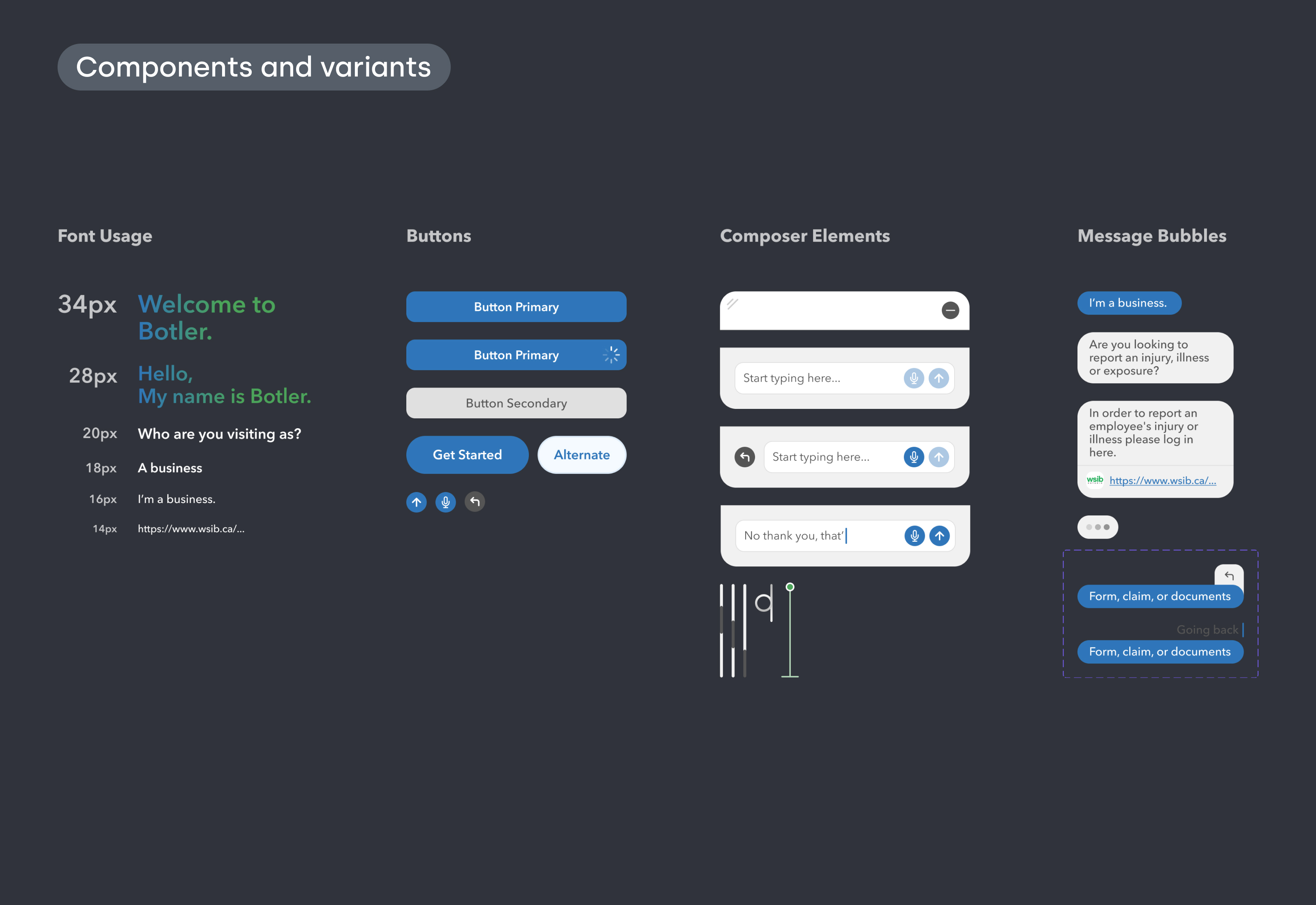 Components and variants