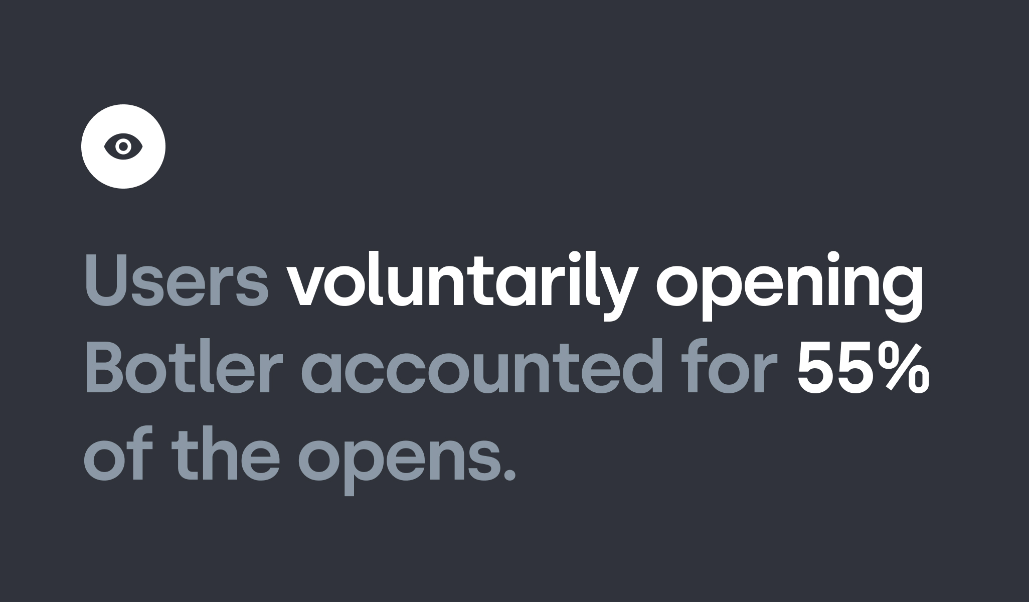 55% of opens were voluntary