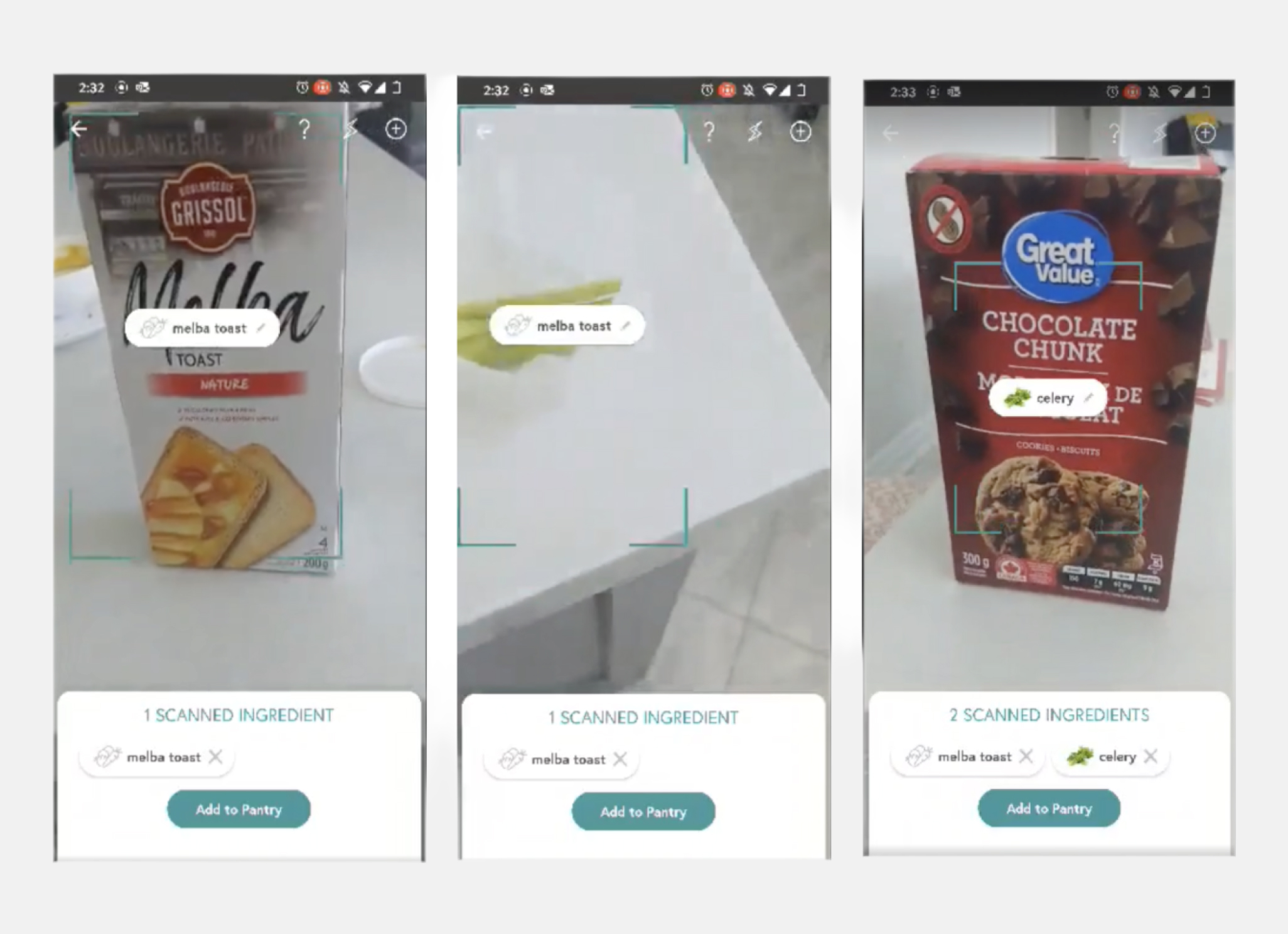 Another ingredient adding app