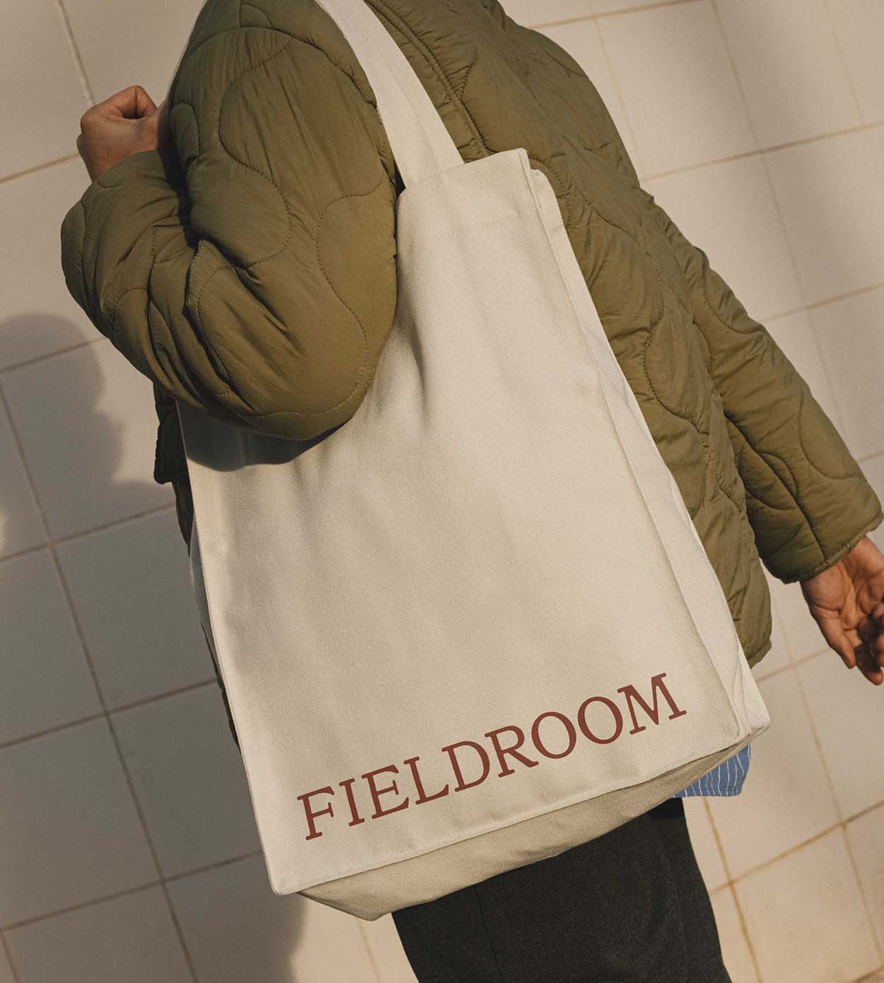 Branding and tote bag design for Fieldroom, a Sydney-based interior designer
