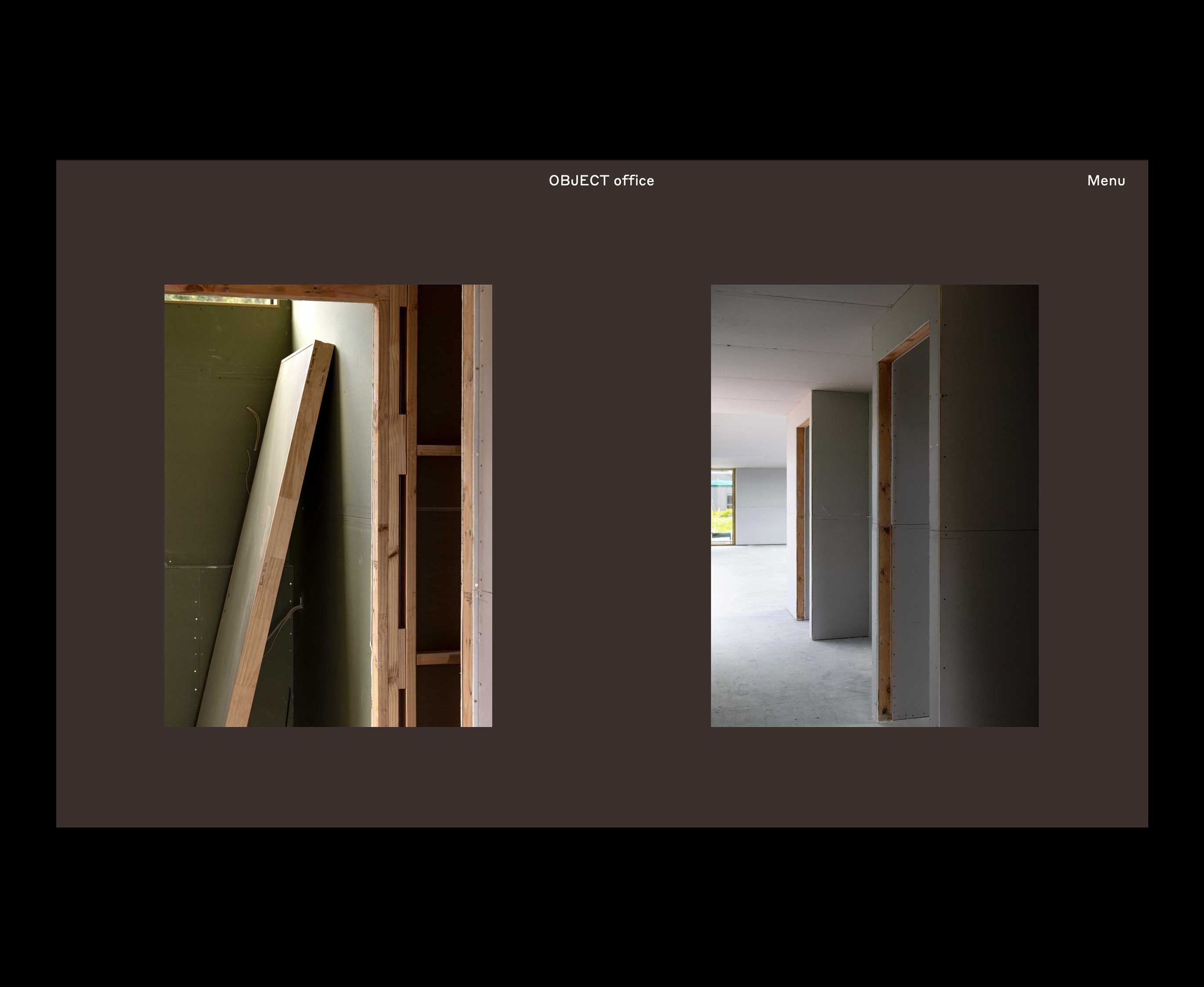 Object Office Architects homepage web design