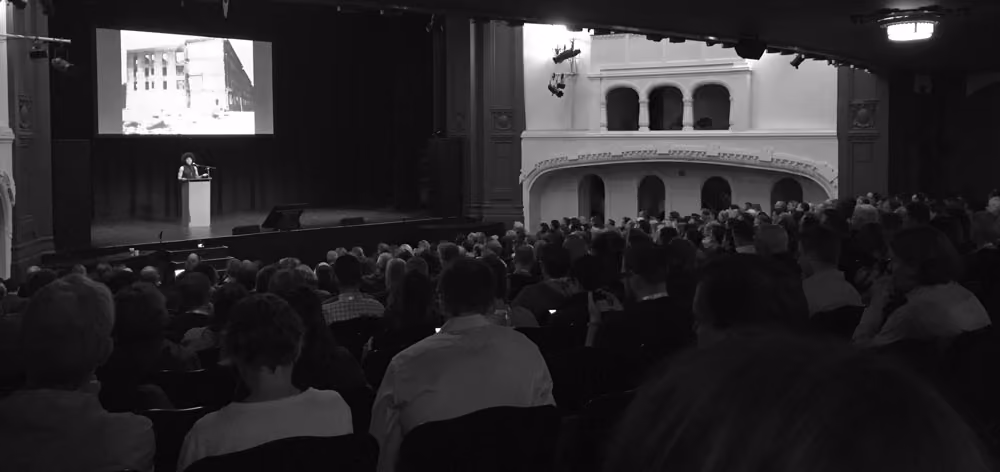 Keynote event in Seattle where CNU announces Louisville event