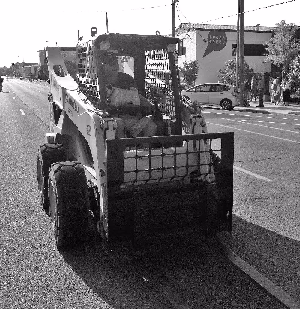 steve paradis and his fork lift