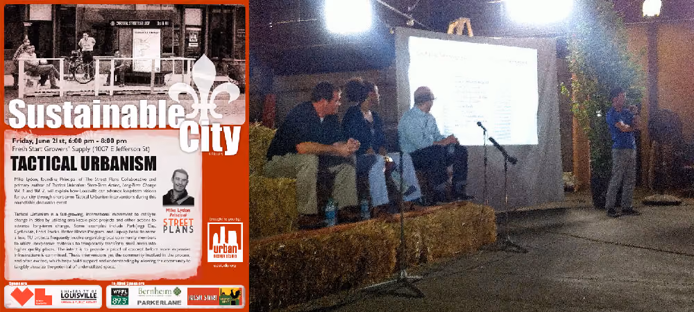 Sustainable City Series event poster and image