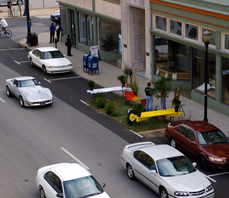 birdseye view of the 2010 UDS Park(ing) Day parklet