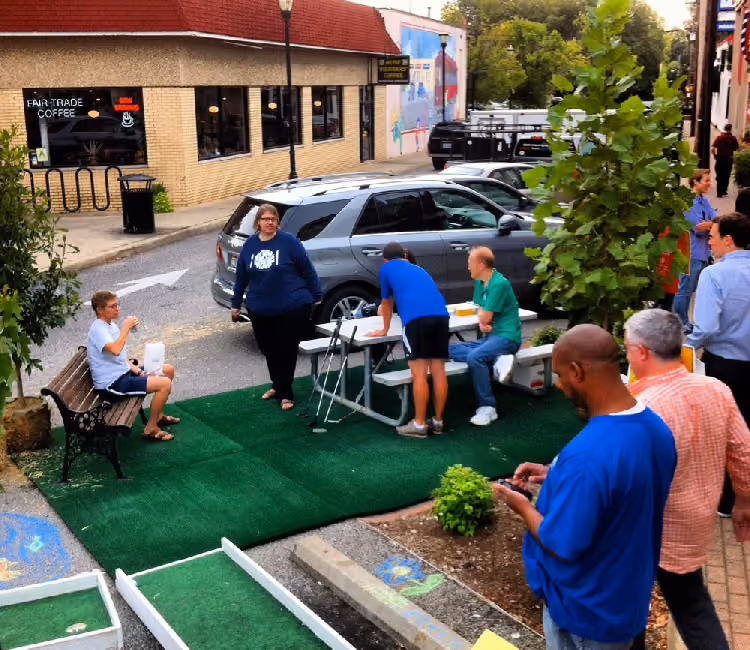 2012 Park(ing) Day mini-golf parklet at Douglass Loop
