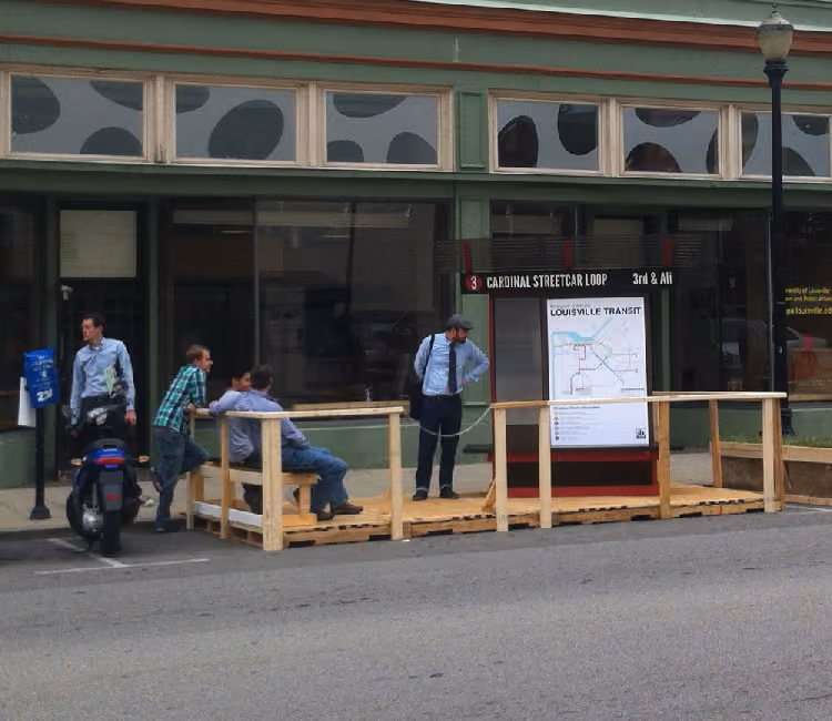 2012 Park(ing) Day transit parklet at the Urban Design Studio