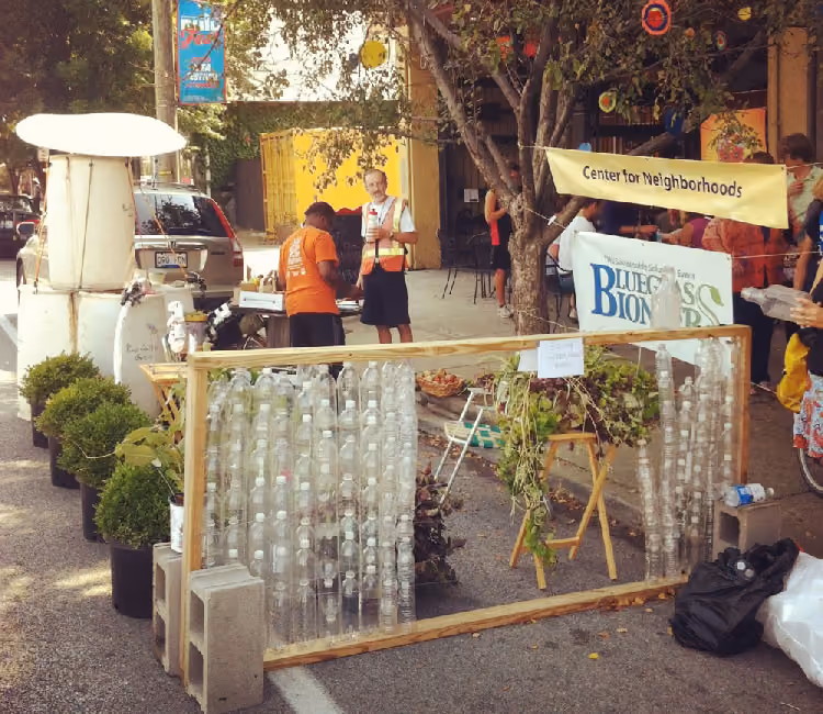 2013 Park(ing) Day parklet in front of the Green Building