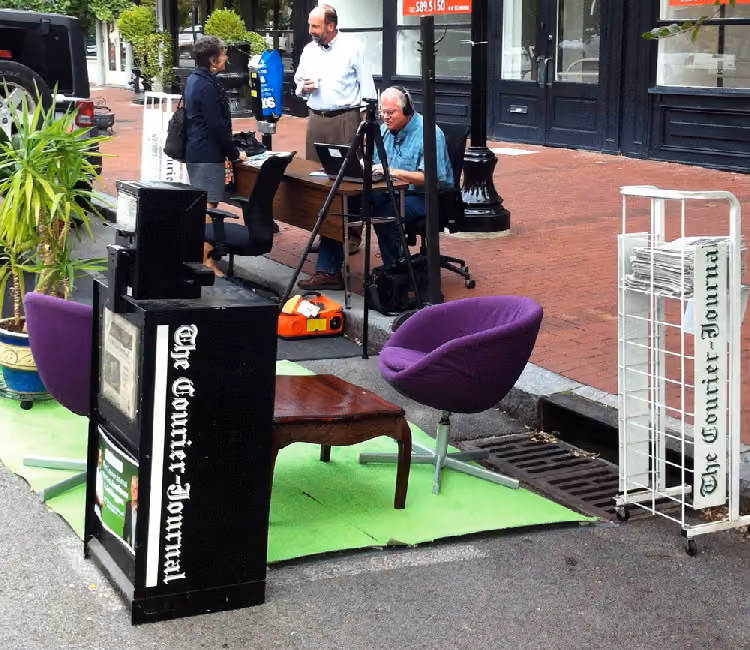 Courier Journal parklet 2013 Park(ing) Day