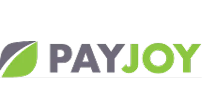PayJoy company logo with a green leaf icon followed by the word PayJoy in gray and green letters.