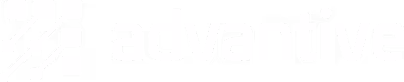 Advantive company logo with stylized diagonal stripes and dots.