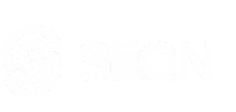 SEON company logo with stylized circular design on the left