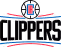 Los Angeles Clippers rectangular logo in red, white, and blue with a stylized basketball and letters 'LAC'.