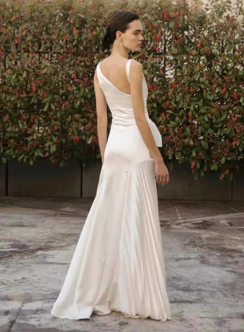 dress bridal Inunez u boot plissiert a symetrisch