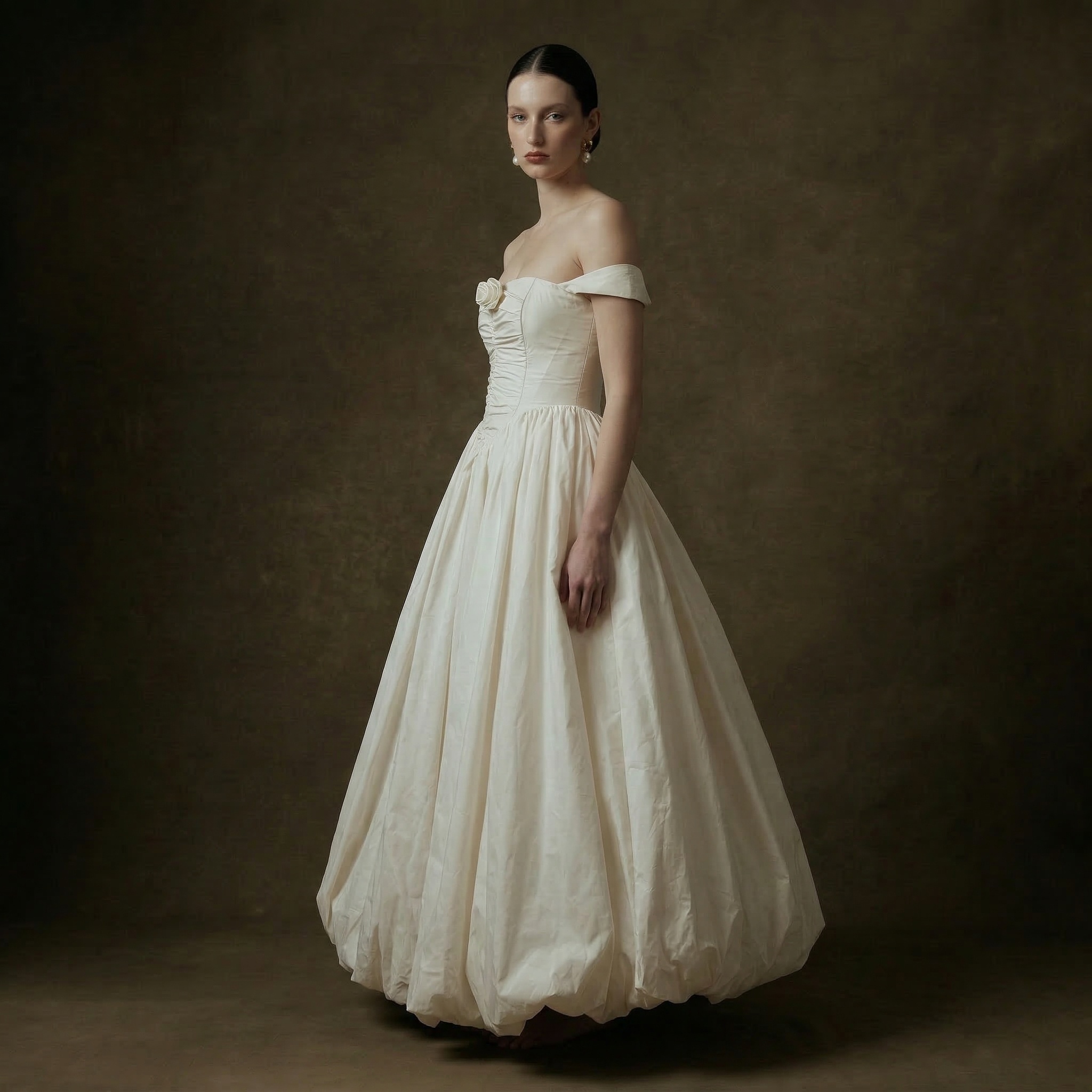 seide silk taft taffeta hochzeitskleid dress 