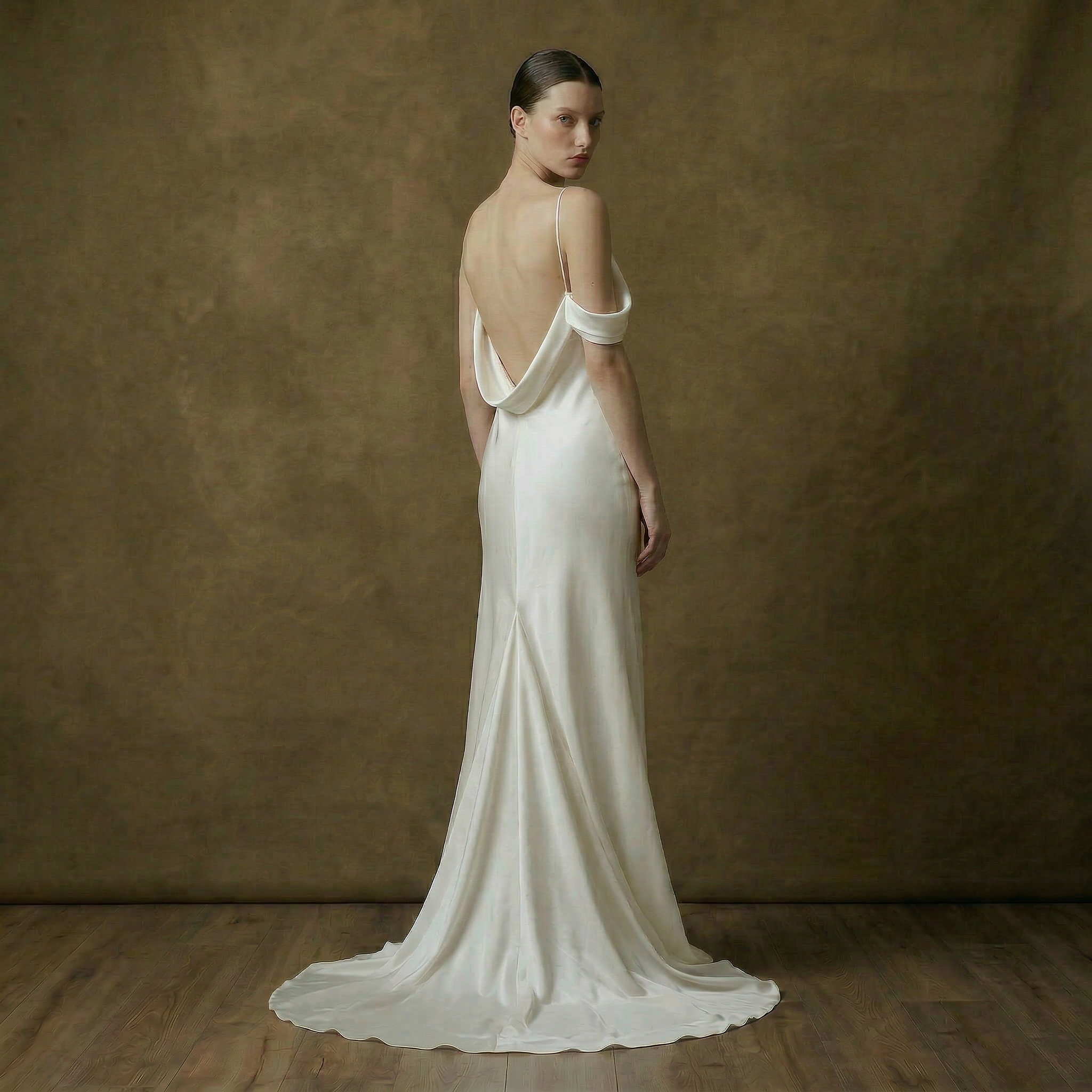 slip dress seide hochzeit wasserfall a symmetrisch