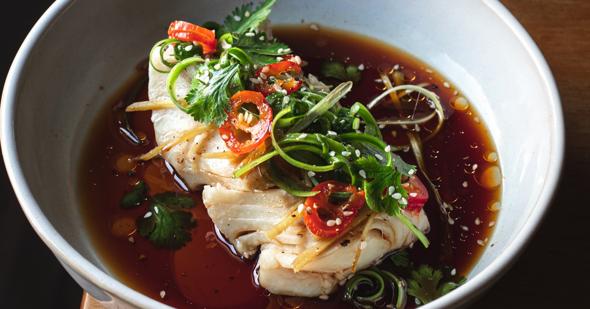 Cantonese Steamed Fish with Ginger and Spring Onion-image