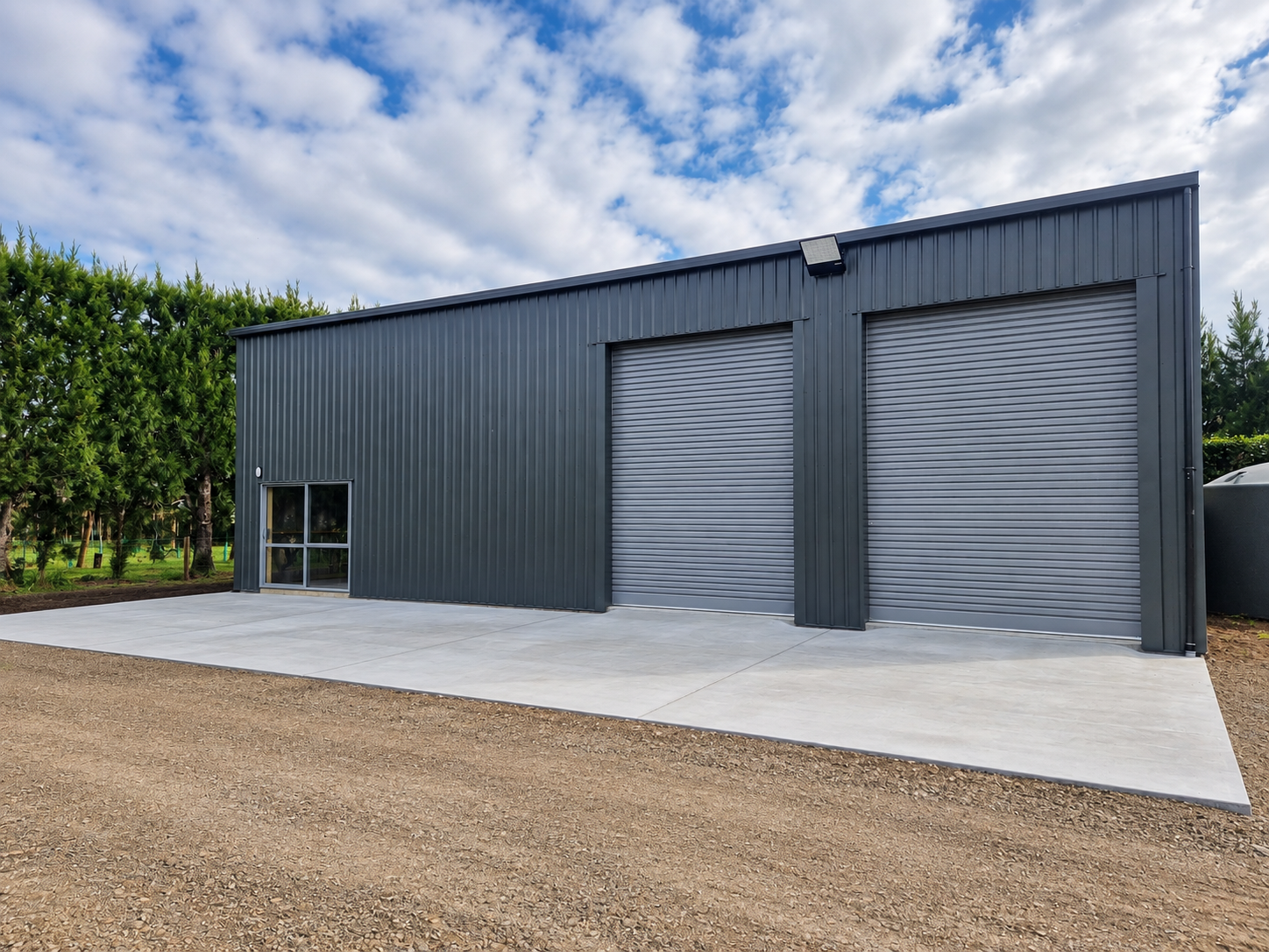 16m x 12m gable lifestyle shed, full build by ShedIt