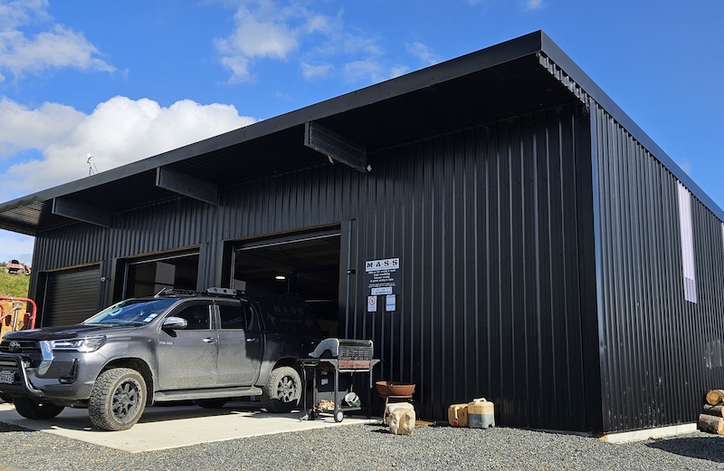 Three-Door Work Shed with Daylighting built by ShedIt &mdash; view 2