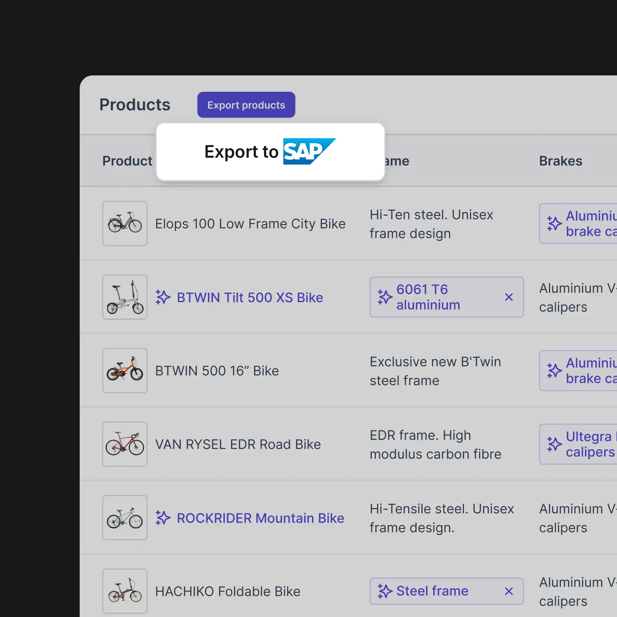 Exporting enriched product data from Hypotenuse AI to SAP