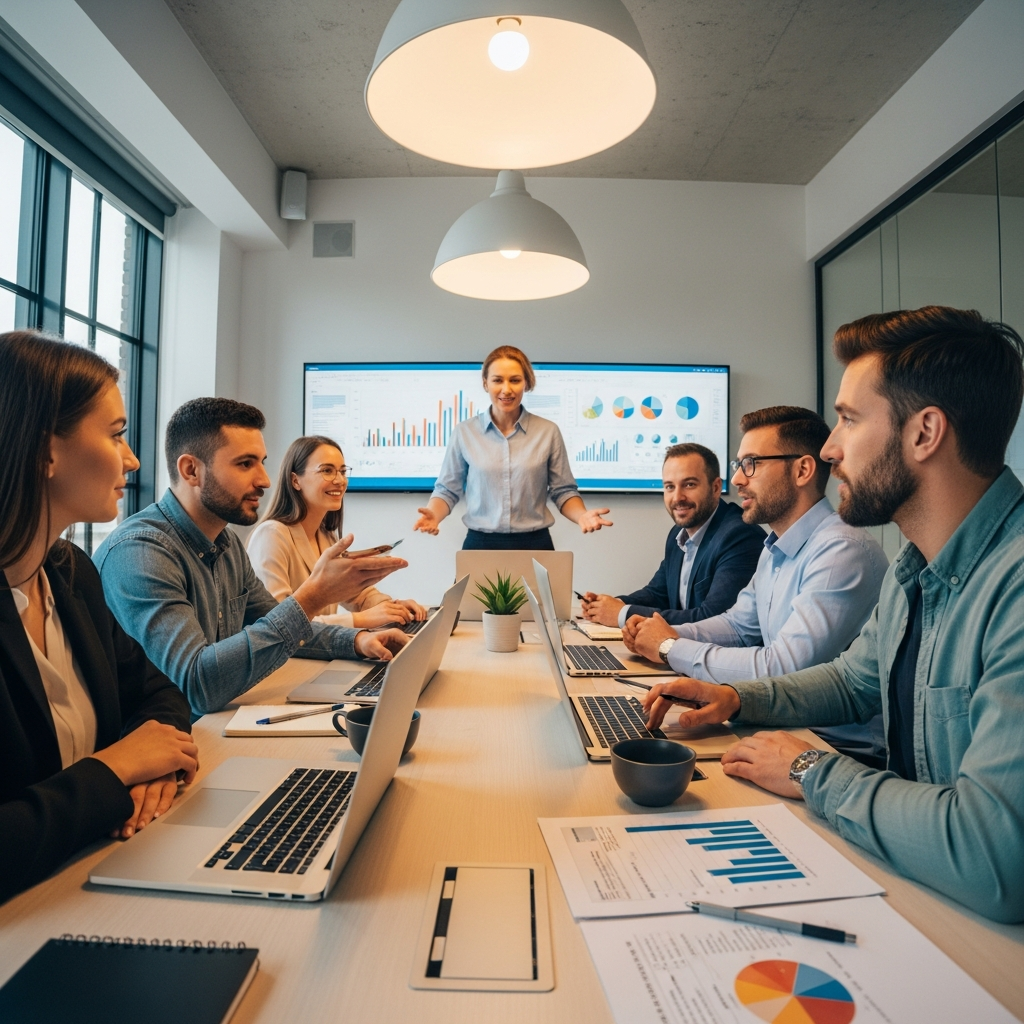 Small business team meeting