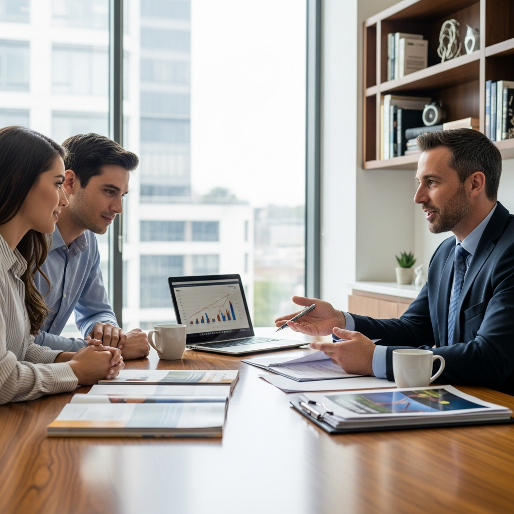 Agent explains life insurance coverage