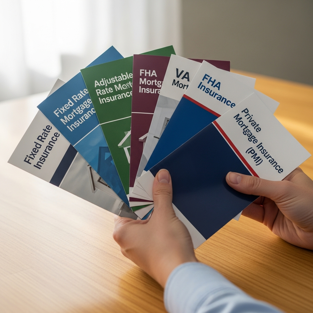 Hands holding insurance brochures