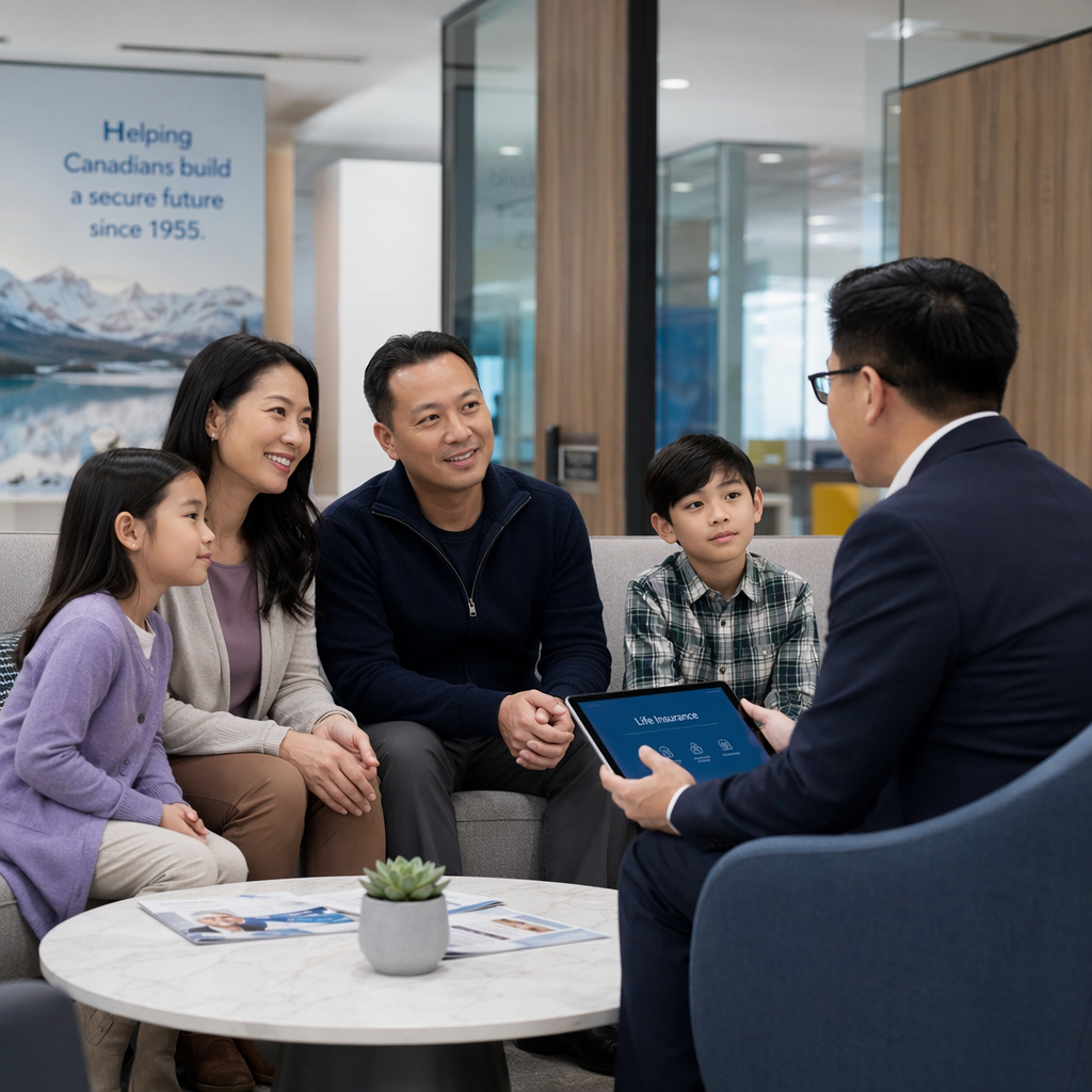 Canadians discussing insurance needs