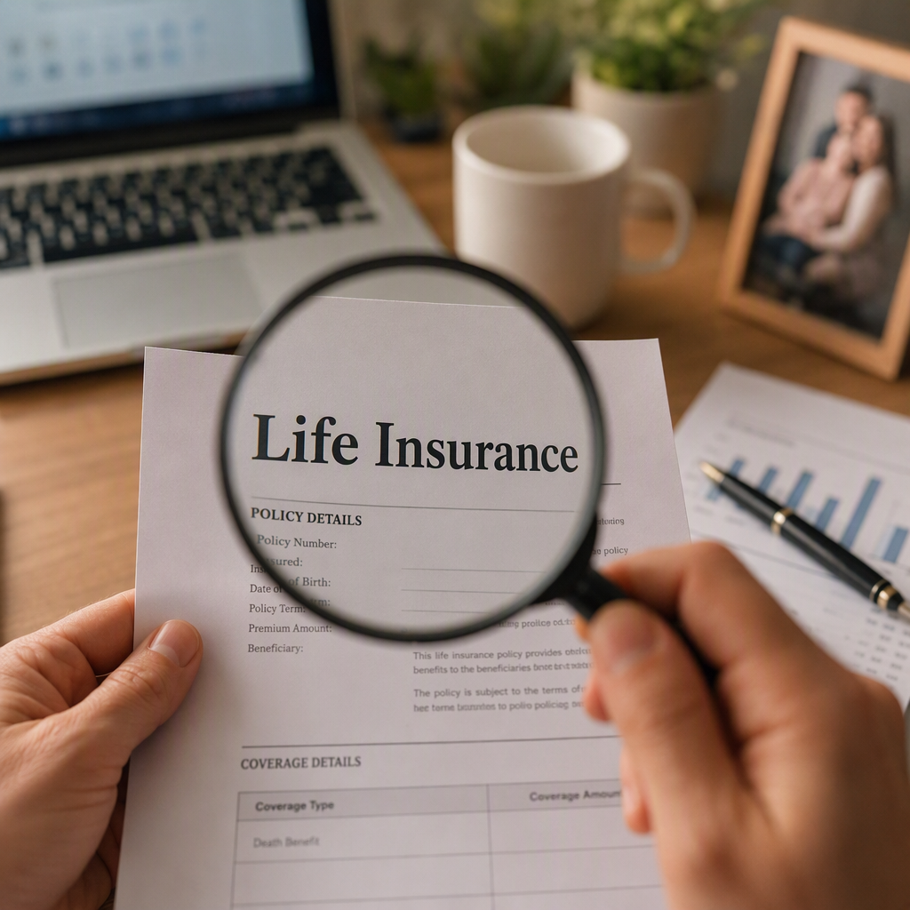Examining life insurance document