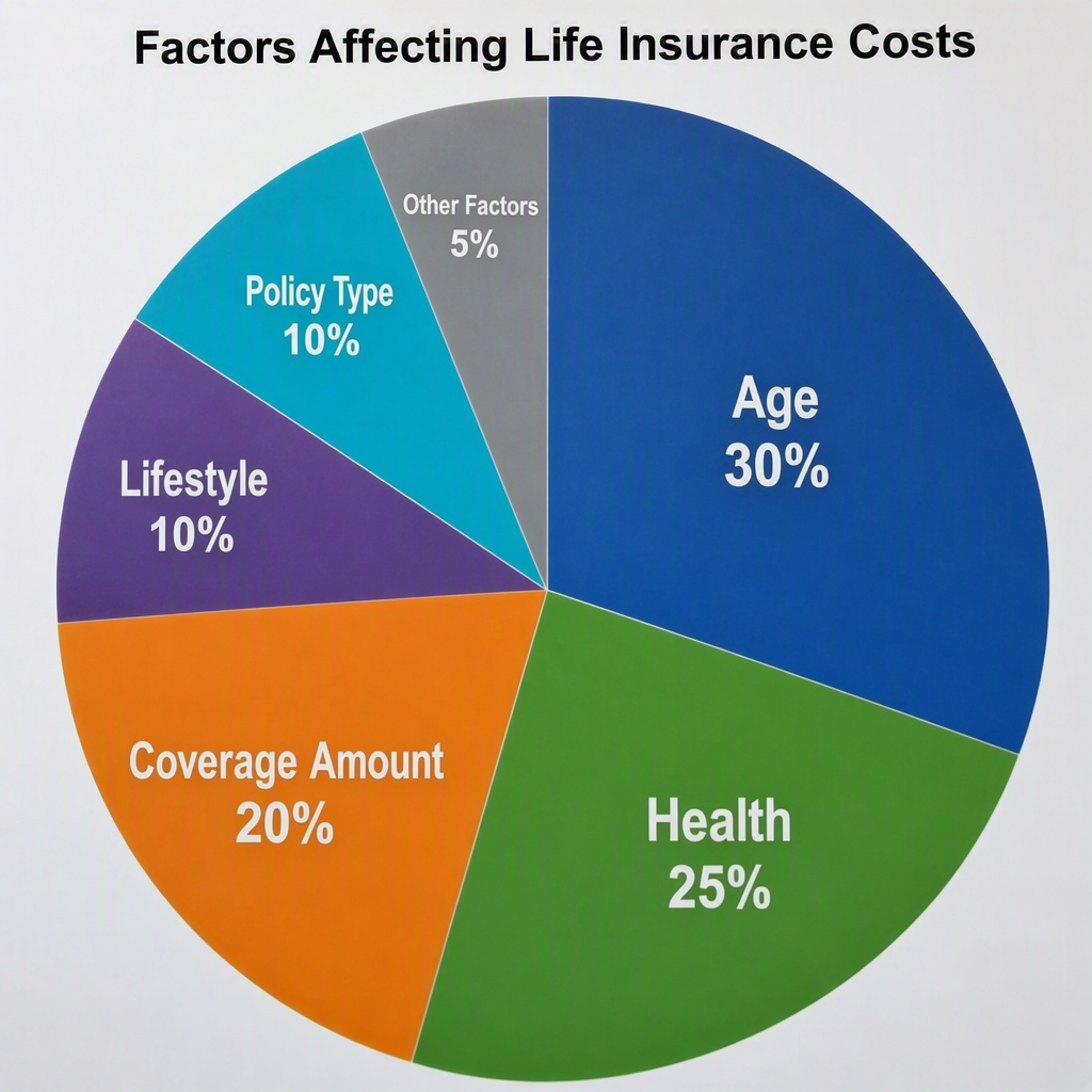Pie chart of insurance cost factors