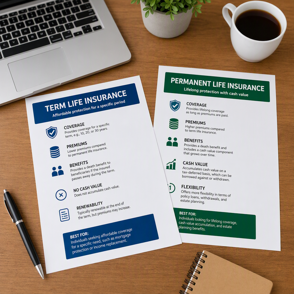 charts comparing life insurance types